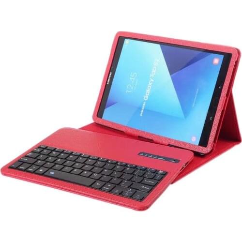 For Samsung Galaxy TabS3 9.7" Litchi Skin Leather Stand Case for Samsung Tab S3 T820 T825 Bluetooth Keyboard Cover Tablet PC+pen