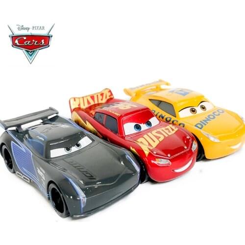 3PCS Disney Pixar Cars 3 Diecast New McQueen Cruz Jackson Storm Diecast Metal Alloy Model Cars Disney Car 1:55 Kids Best Gift