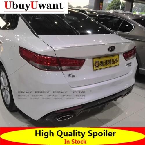 For Kia Optima K5 2016-2019 Rear Trunk Lip Spoiler ABS Primer Color Car Tail Wing Decoration For Kia Optima K5