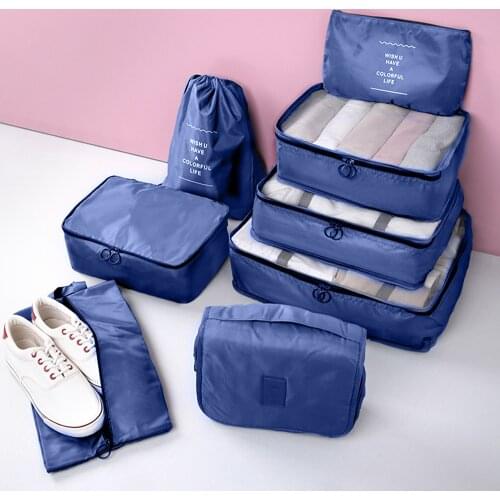 6/8Pcs Travel Stroage Bags Clothes Luggage Organizer Waterproof Quilt Blanket Storage Bag Suitcase Pouch Packing Cube Bags