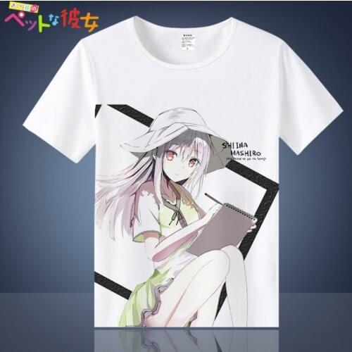 Anime Sakurasos Pet Girlfriend Cosplay T Shirt The Pet Girl of Sakurasou Shiina Mashiro Summer T-Shirt Cartoon Top Tee Costume