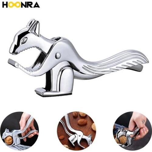 HOONRA Squirrel Shape Zinc Alloy Walnut Plier Nutcracker Sheller Crack Filbert Plier Nut Sheller Cutter Gadgets Kitchen Tools