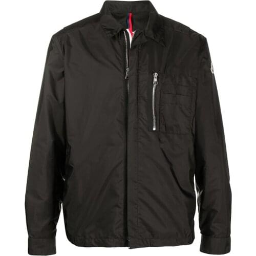 Spring summer Lapel mens coat zipper pocket decorative sunscreen clothing black white 1-5 size slim mens jacket