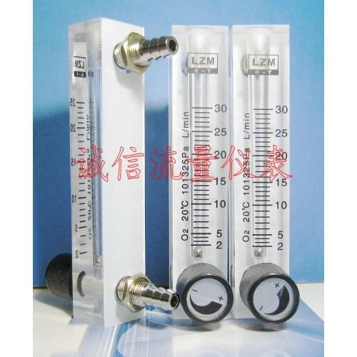 LZM-6T O2 square oxygen bar adjustable small flow meter 2~30L/min panel type oxygen flowmeter
