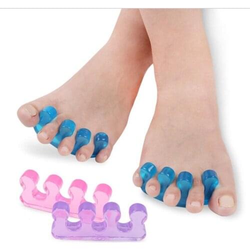 Soft Silicone Toe Splitters 2 Flexible Toe Splitters for Pedicure Correction