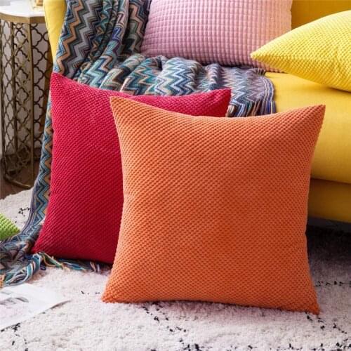 Nordic Velvet Cushion Cover Solid Color Pillow Cover for Living Room 18x18 Decorative Pillows Sofa Pillow Case for Home Decor