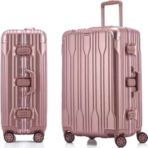New Bagages Roulettes Valise Cabin Aluminum Alloy Frame Mala Viagem Maleta Carro Rolling Luggage Trolley Suitcase 20"24"28"inch