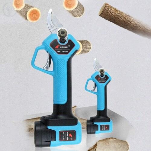 21V Rechargeable Electric Pruning Scissors Pruning Shears Garden Pruner Secateur Branch Cutter Cutting Tool W/ 2x Battery