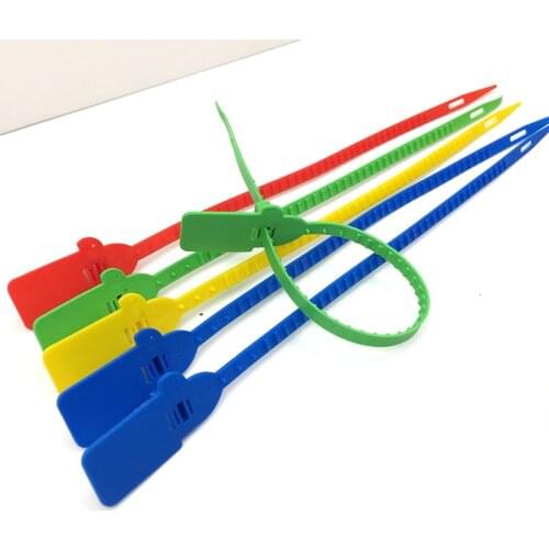 1000PCS Plastic Seals Without Metal Toothed type Disposable Logistics Seals Anti Theft Safety Cargo Bag Label Tie Security Tie