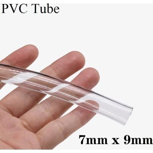 1M 7mm x 9mm PVC Tube Transparent Soft Pipe Antifreeze Oil Hose Garden Irrigation Soft Hose Plant Watering Pots Irrigation Tube