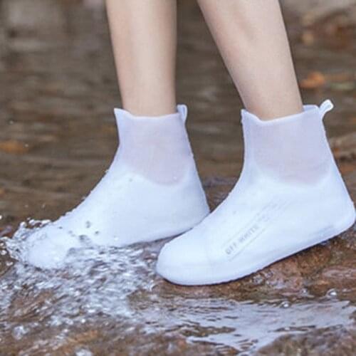 Rubber shoe cover unisex transparent rain waterproof shoes covers rain boots silicone shoes accessories