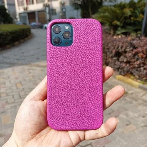 Luxury Genuine Leather Phone Cover For iPhone 11 12 Pro Max 12Mini X XS Max XR Handmade Real Cowhide Cover Fashion Business Case