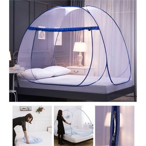 Yurt Mosquito Net Bed Canopy Netting Folding Anti-falling Netting Tent With Frame Mosquitera Canopy Netting Home Bedroom Decor