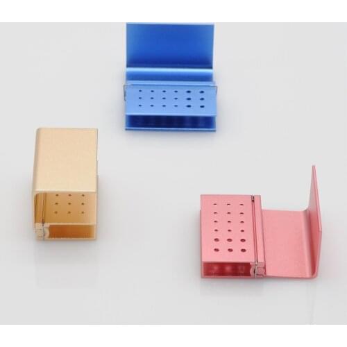 Dental Lab 18 Holes FG/RA High\Low Speed Burs Holder Block Blocks Bur Cases