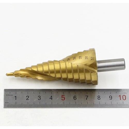 Fixmee HSS Step Drill Bits 4mm-32mm Spiral groove Power Tools Triangular handle Wholesale Price 15 steps metal Drilling Titanium