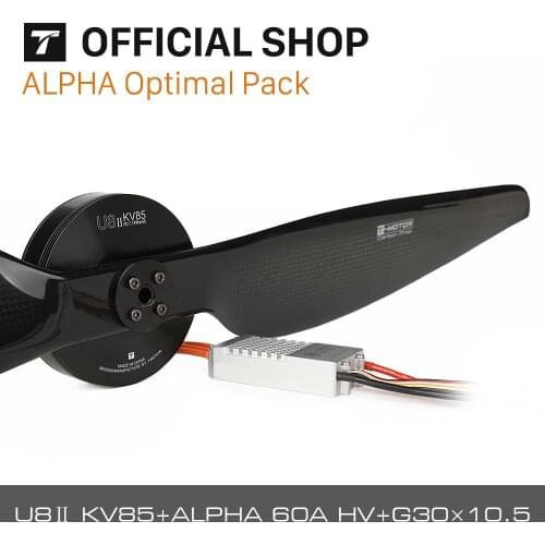 T-motor Brushless Motor & FOC ESC & Prop Set U8 Ⅱ II KV85+ALPHA 60A HV+G30×10.5 For RC Drone