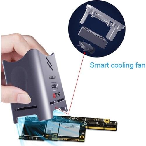 Aixun UV LED Light for Cell Phone Repair BGA Motherboard LCD Green Oil Glue Curing Tool UV Light Lamp With Fan