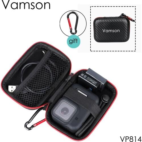 Vamson Compatible for GoPro Hero 8/7/6/5/4/3 with Shockproof Small Case Protector Box Storage Camera Accessory Case VP814