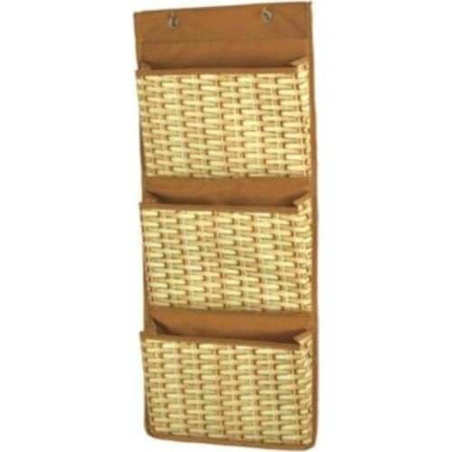 68x29CM Three-Layer Oxford Hanging Book Case Household Sundries Storage Shelf Magazine Newspaper Storage Bag