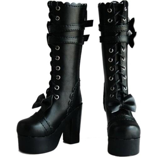 [wamami] 49# Black 1/3 BJD SD DZ Dollfie Synthetic Leather Boots/Shoes