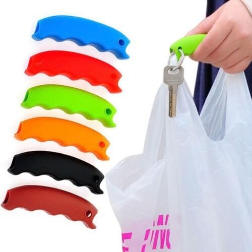 1PC Silicone Grocery Holder Handle Shopping Storage Bags Clip Carrying Bag Helper Tool Durable Soft Silicone Handheld Device