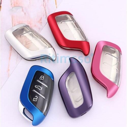 2020 Soft TPU Car Key Case Cover Protection Shell For Roewe RX5 i6 ERX5 i5 RX8 RX3 for MG6 MG ZS EV EZS HS EHS Car Accessories