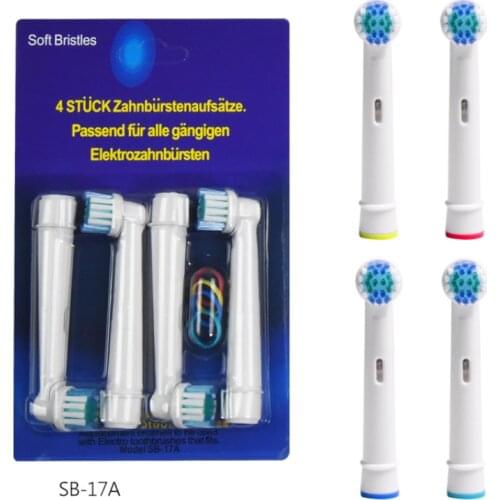4pcs/pack Electric Tooth Brush Replacement Heads for Oral B Toothbrush SB-17A Sensitive Teeth Vitality Precision Clean Tools