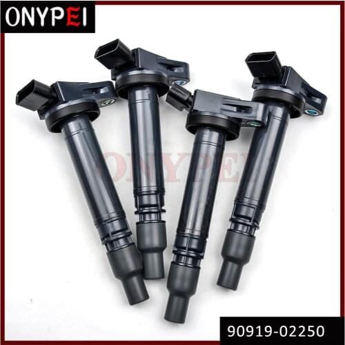 4PCS High Quality Ignition Coil 90919-02250 90919-A2005 For Toyota Lexus Camry Hybrid 9091902250 90919A2005