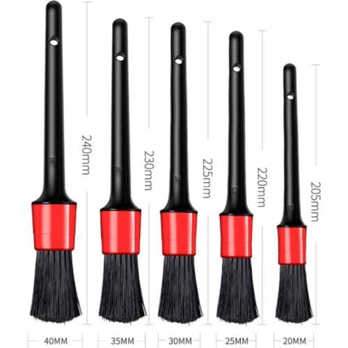 Dropship 5pcs Car Brush Cleaning Accessories Auto Detailing Wash Brush Universal Car Care Brush Cleaning Beauty Kit Brush Tool