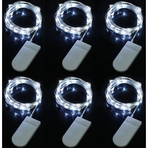 6Pack Fairy Lights Christmas Decoration Starry String Lights Christmas Copper Wire Firefly Lights for Paty Gift Craft Jar Decors