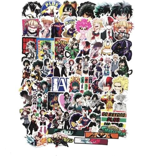70Pcs My Hero Academia Stickers Classic Japan Anime Sticker Modern Popular Laptop Luggage Car Skateboard Phone Decal