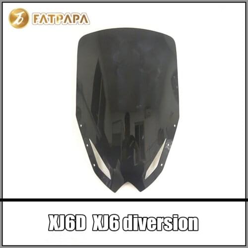 XJ6 D NEW Motorcycle Accessories Black and transparent Windshield For YAMAHA XJ6D XJ6 diversion