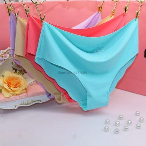 DHL 500pcs Sexy Traceless Cotton Ultra-thin Trimming Ruffles Soft Underwear Womens Fashion Solid Panties