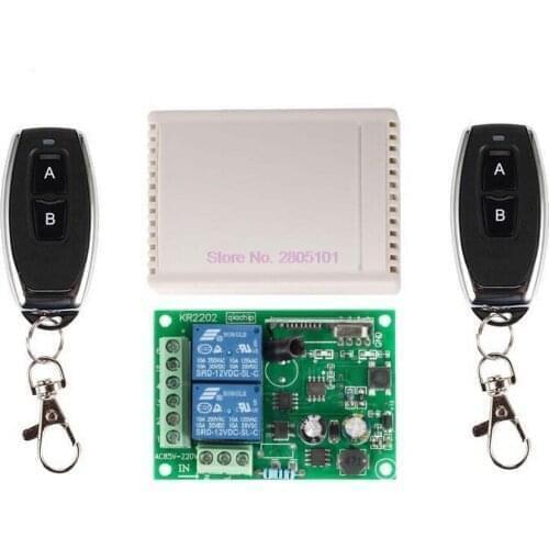 Dhl or fedex 100pcs 433Mhz Universal Wireless Remote Control Switch AC 250V 110V 220V 2CH Relay Receiver Module and 2pcs RF
