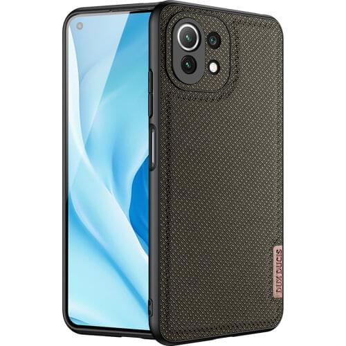 DUX DUCIS Fino Series Case For XIAOMI Redmi K40 Case Woven Fabric Protecting Back Case Anti-Shock Non-Slip Original Slim Design