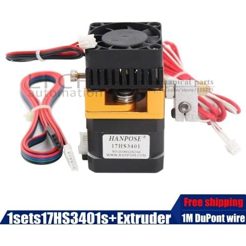 MK8 MK9 Upgrade Makerbot Extruder Hotend With Stepper Motor nema17 Nozzle 1.75mm Throat Thermistor Tube Fan full kit 3D Printer