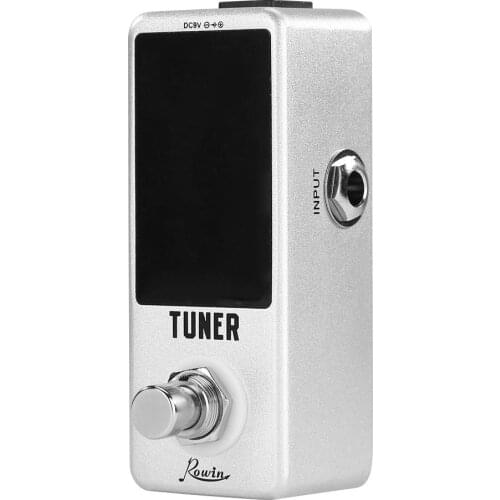 Guitar Accessaries Rowin LT-910 Zinc Alloy High Precision Guitar Chromatic Tuner Effect Pedal True Bypass Musical Instrument