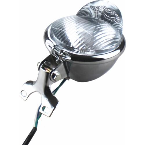 Chrome 5.5" Metal Headlight For Harley Honda VT CB XS Virago Triumph Chopper Bobber Suzuki Yamaha ZX Custom