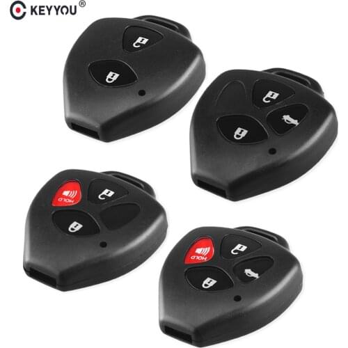KEYYOU No Blade 2/3/4 Buttons Remote Car Key Case Shell FOB For Toyota Camry Corolla Avalon Venza 2007 2008 2009 2010 2011 2012