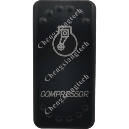 Laser Etched - COMPRESSOR - Led Backlit Rocker Switch Cap for Car Boat Truck Rv Switch Auto DIY Replacing, Cover Only