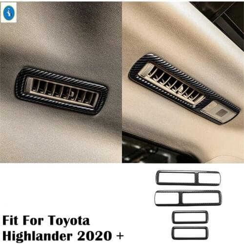 Roof Air Conditioning AC Panel Frame Cover Trim Fit For Toyota Highlander 2020 - 2022 ABS Carbon Fiber Look Accessories Interior