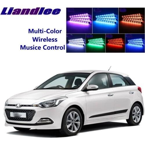 LiandLee Car Glow Interior Floor Decorative Atmosphere Seats Accent Ambient Neon light For Hyundai i20 i-Gen Elite