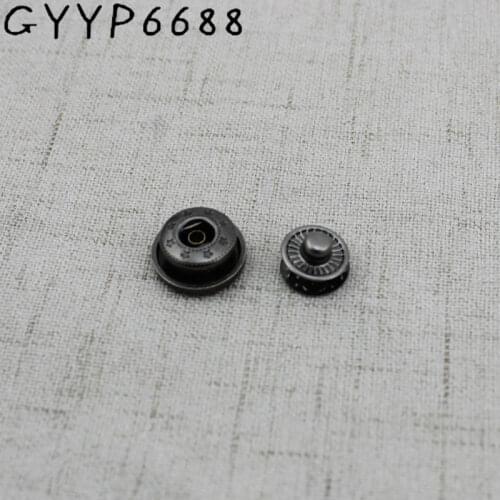 10sets 15mm old silver bag button metal snap button no Sewing Press Studs Buttons Snap Fastener