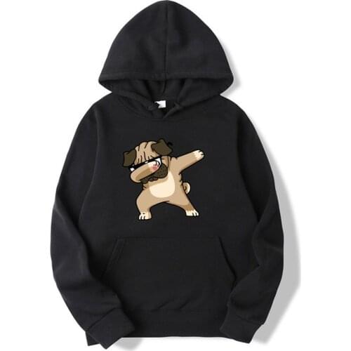 Fashion Brand Mens Hoodies 2019 Spring Autumn Male Casual Hoodies Sweatshirts Mens Pug print Hoodies Sweatshirt Tops