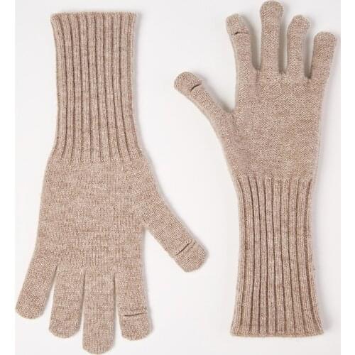 S9302 Autumn And Winter Mens Knitted Gloves Touch Screen High Quality Mens Thick Warm Wool Solid Gloves Mens Mittens Business