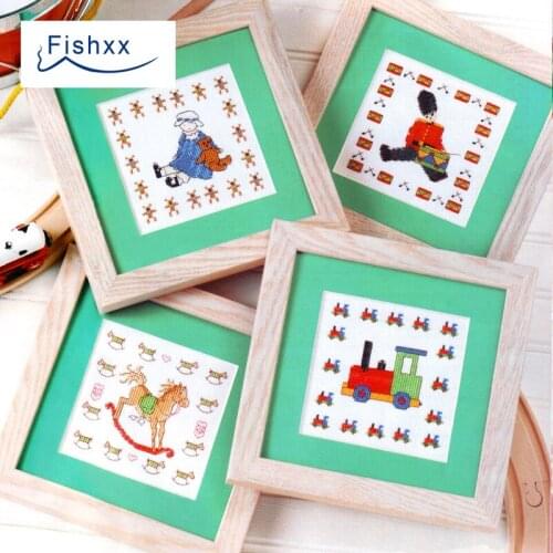 Fishxx Cross Stitch Kit Magazine Series Crazy78-1 Cute Cartoon Four Bedroom Paintings