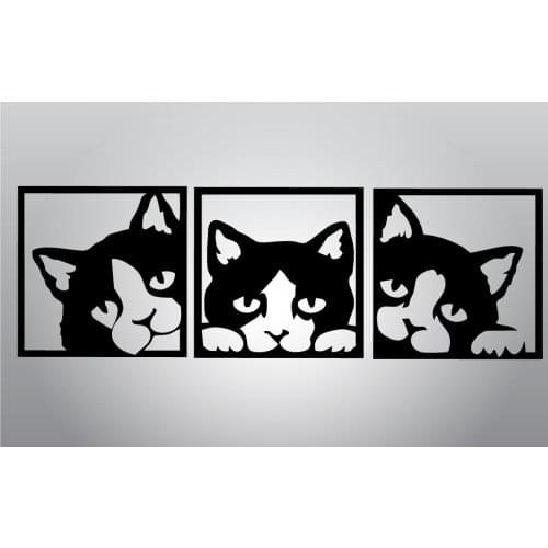 3 baby cats laser cut wall decor will add color to your loved ones' homes and offices, and you can make your wall decor
