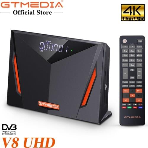 NEW GTmedia V8 UHD Satellite TV Receiver DVB-S/S2/S2X+T/T2 Cable H265 4K Ultra HD Built in WIFI GT Media Receptor Iptv Decoder