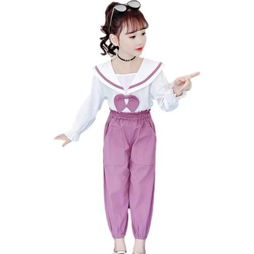 Clothes For Girls Tshirt + Pants Girls Outfits Casual Style Girls Sets Spring Autumn Childrens Costume 6 8 10 12 14