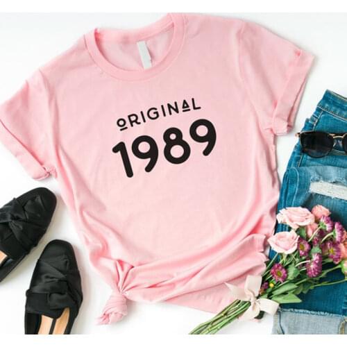 Original 1989 T-Shirt Women 32 Years Old 32nd Birthday Gift Girls Mom Wife Daughter Party Top Tshirt Cotton Streetwear Tee Shirt